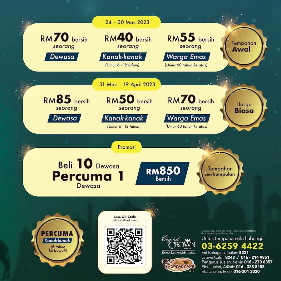 Bawah RM100 Buffet Ramadhan KL 2023