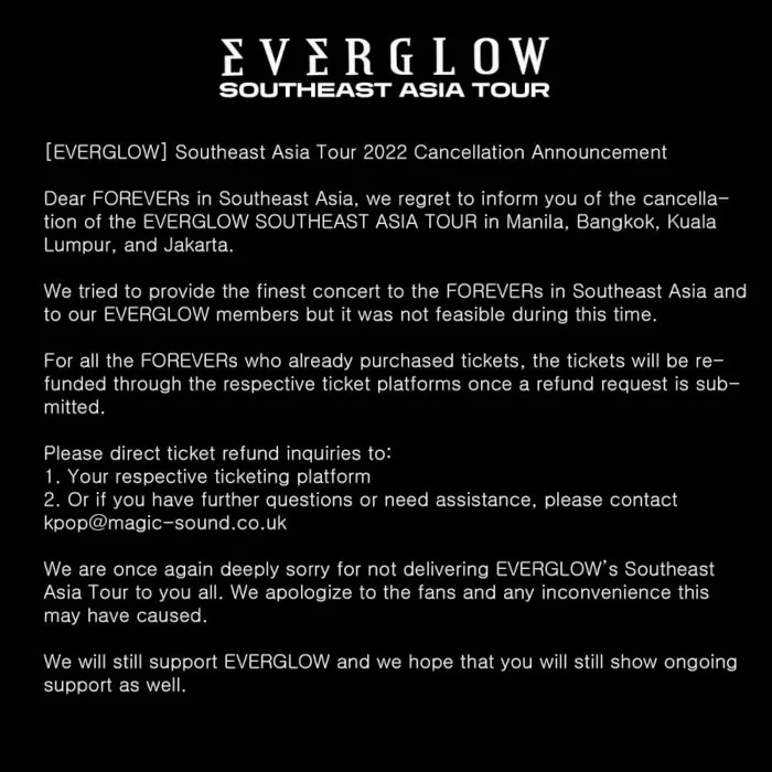 EVERGLOW batal jelajah Asia Tenggara 24 everglow